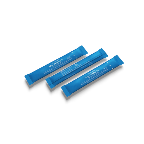 EAA - AMINOS 9+ Premium-Komplex - 30 Stickbeutel, vegan, ohne Füllstoffe, mit Kirschgeschmack