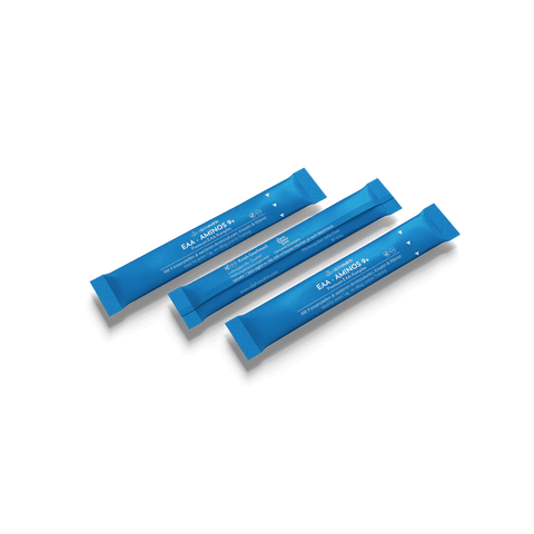 EAA - AMINOS 9+ Premium-Komplex - 30 Stickbeutel, vegan, ohne Füllstoffe, mit Kirschgeschmack