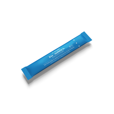 EAA - AMINOS 9+ Premium-Komplex - 30 Stickbeutel, vegan, ohne Füllstoffe, mit Kirschgeschmack