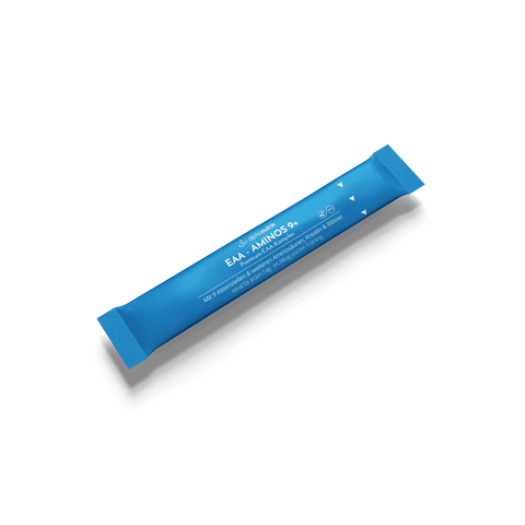 EAA - AMINOS 9+ Premium-Komplex - 30 Stickbeutel, vegan, ohne Füllstoffe, mit Kirschgeschmack