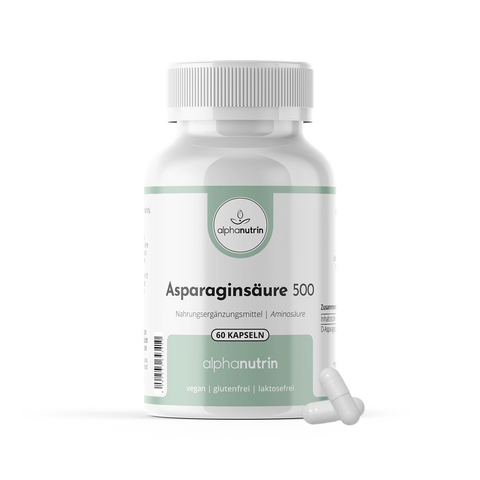 Asparaginsäure 500 - 60 vegane Kapseln ohne Füllstoffe