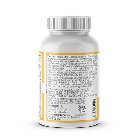 Basic Vital Komplex - 120 vegane Kapseln Premium ohne Füllstoffe