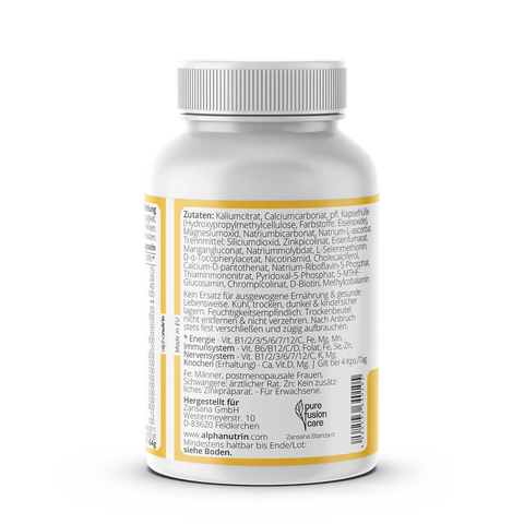 Basic Vital Komplex - 120 vegane Kapseln Premium ohne Füllstoffe