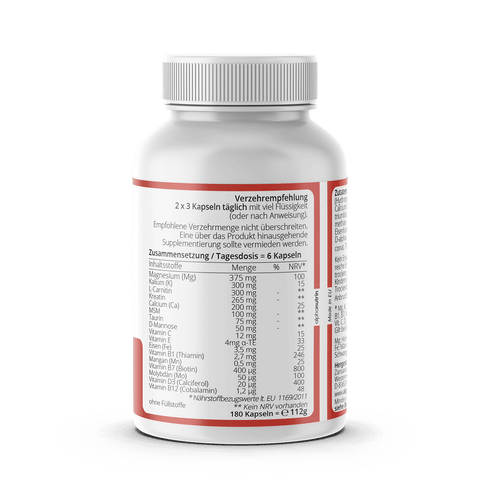 Body Aktiv Komplex - 180 vegane Kapseln Premium ohne Füllstoffe