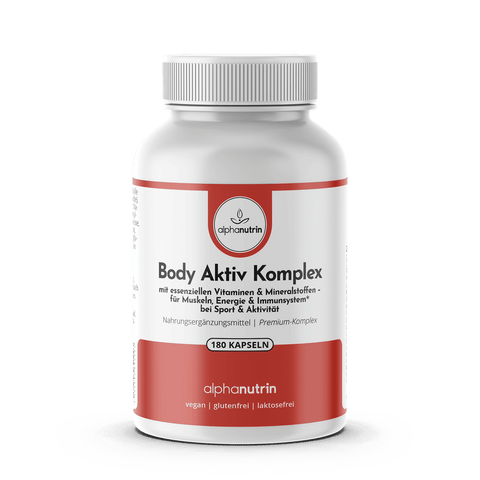 Body Aktiv Komplex - 180 vegane Kapseln Premium ohne Füllstoffe