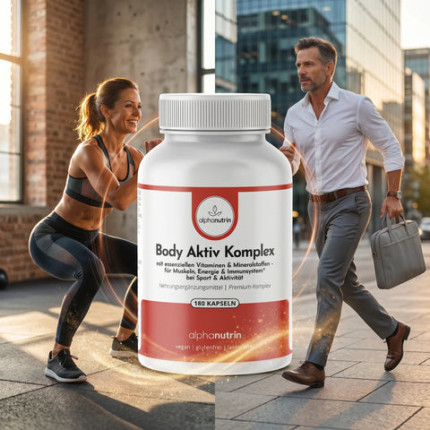 Body Aktiv Komplex - 180 vegane Kapseln Premium ohne Füllstoffe