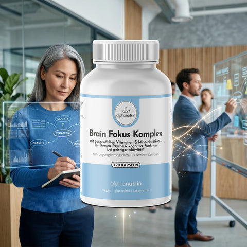 Brain Fokus Komplex - 120 vegane Kapseln Premium ohne Füllstoffe