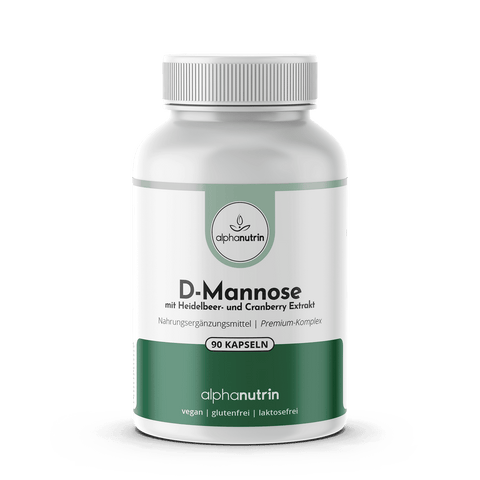 D-Mannose 500 Komplex - 90 vegane Kapseln ohne Zusatzstoffe