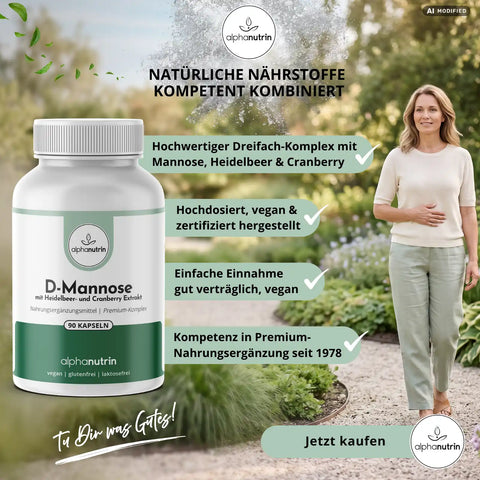 D-Mannose 500 Komplex - 90 vegane Kapseln