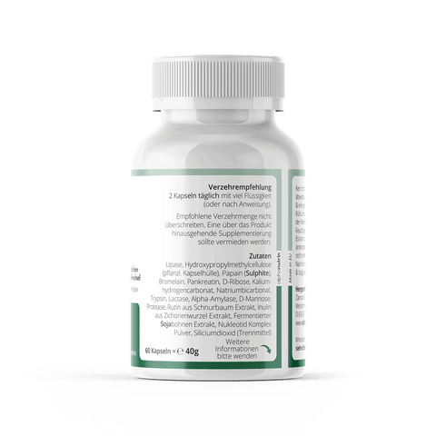 Enzyme Premium-Komplex - 60 Kapseln ohne Zusatzstoffe