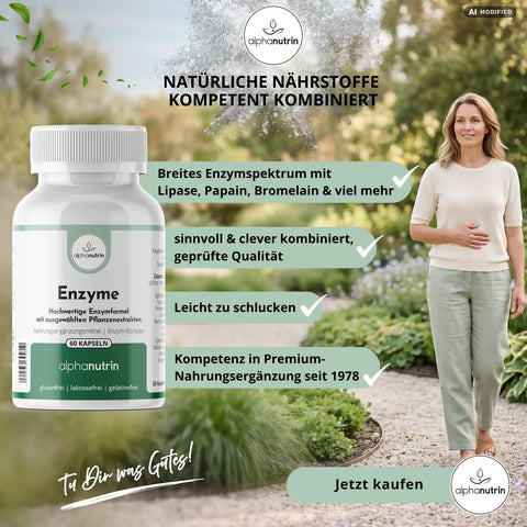 Enzyme Premium-Komplex - 60 vegane Kapseln ohne Füllstoffe