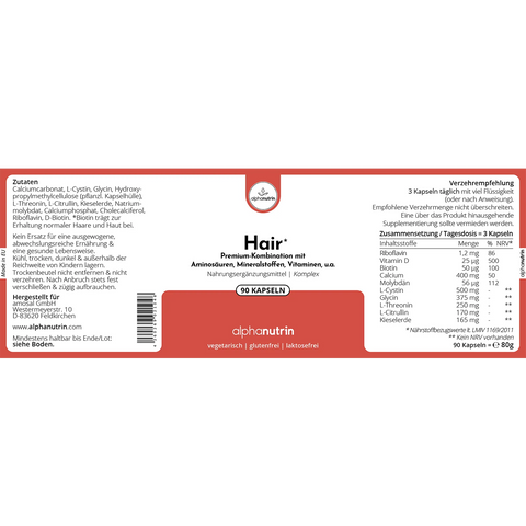Hair Premium Komplex - 90 Kapseln ohne Füllstoffe