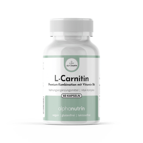 L-Carnitin + Vitamin B6 - 60 vegane Kapseln ohne Füllstoffe