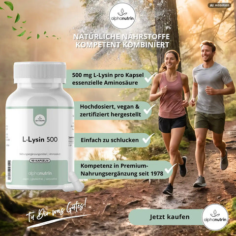 L-Lysin 500 - 90 vegane Kapseln ohne Füllstoffe
