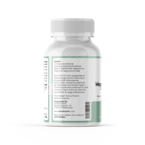 Magnesium 100 - 90 vegane Kapseln ohne Zusatzstoffe
