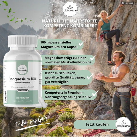 Magnesium 100 - 90 vegane Kapseln ohne Füllstoffe
