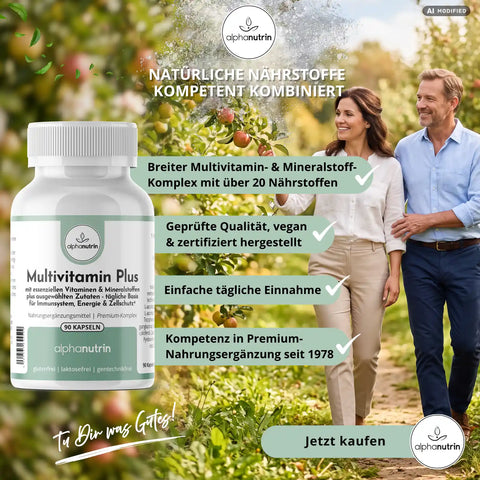 Multivitamin Plus - 90 vegane Kapseln ohne Füllstoffe