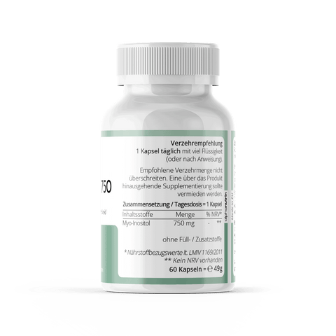 Myo-Inositol 750 - 60 vegane Kapseln ohne Zusatzstoffe