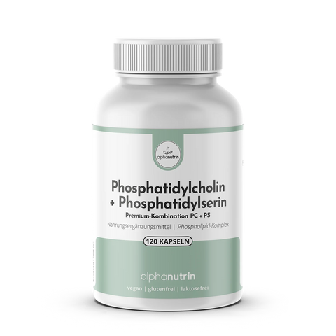 Phosphatidylcholin + Phosphatidylserin PC+PS - 120 vegane Kapseln