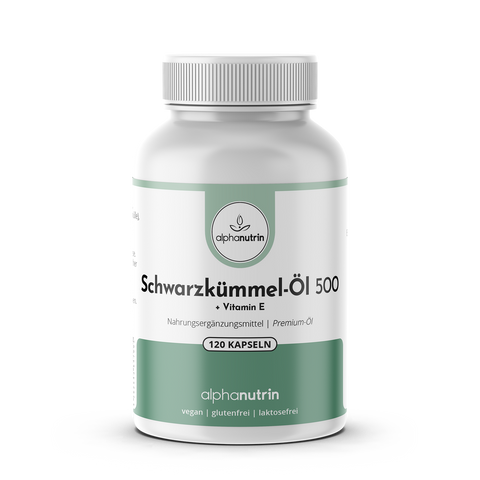Schwarzkümmel-Öl 500 - 120 vegane Kapseln ohne Zusatzstoffe