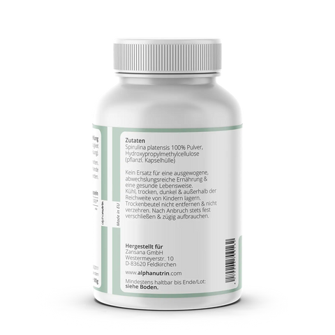 Spirulina 600 - 120 vegane Kapseln ohne Füllstoffe